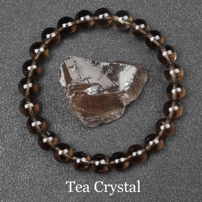 Natural Golden Obsidian Stone Beads Bracelet Men Women Golden Light Rainbow Obsidian Raw Stone Round Bead Natural Energy Jewe