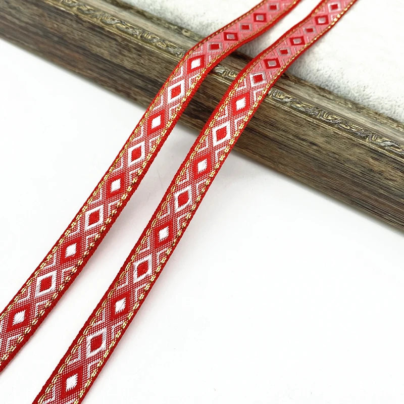 Lace Trim, Vintage Ethnic Lace Tape 2 Yards, 13mm Wide for Sewing, DIY Crafts, Lace Projects, Scrapbooking, Floral Tape - 03