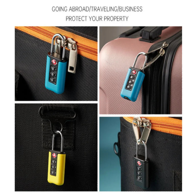 Approved Luggage Lock 3 Digit Combination Password Lock Travel Suitcase Security Padlock Black