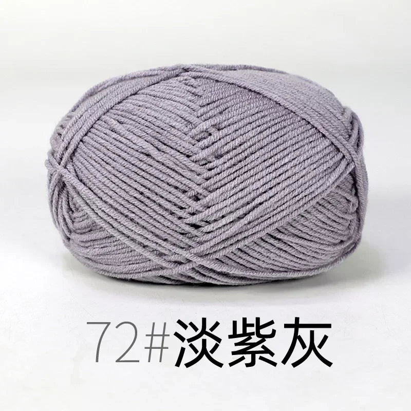 50g 4ply Milk Cotton Knitting Wool Yarn Needlework Dyed Lanas For Crochet Craft Sweater Hat Dolls Sewing Knitting Tools - 72