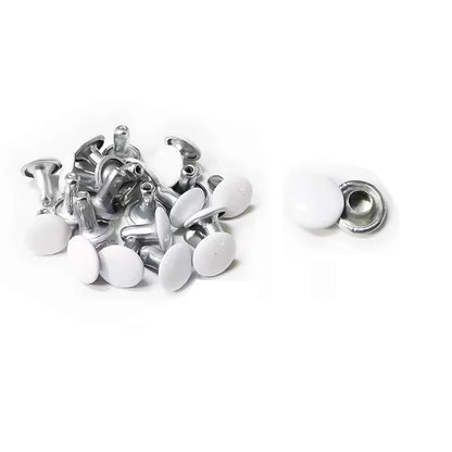 100sets 6-8mm Metal Double Cap Round Rivets Studs Collision Nail Spike Rock Leather Craft Shoe Bag Belt Garment Bracelet DIY