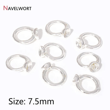 End Caps For Jewelry,10/20Pcs 18K Gold Plated Brass Metal End Caps For DIY Bracelet Necklace Making Finding,Supplies For Jewe