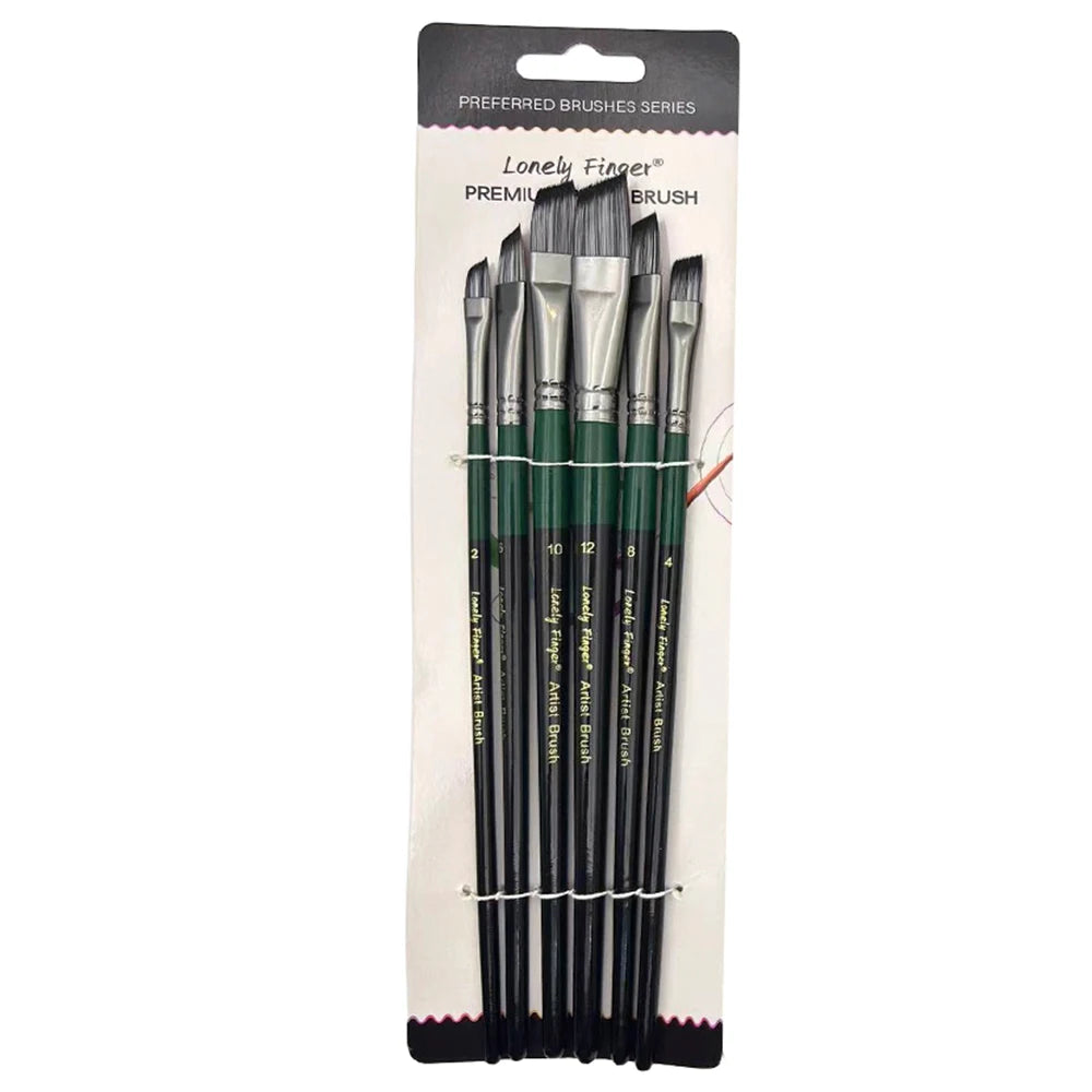 6pcs Artist Paint Brushes Set Artist Paintbrushes For Acrylic Oil Watercolor Acrylic Painting For Body Face Rock Canvas - 6pc