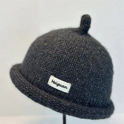 2025 Women's Winter Beanies Turned-up Brim Knitted Woolly Hat Keep Head Warm Knitted Cap Minimalist Style Fashion Accessories