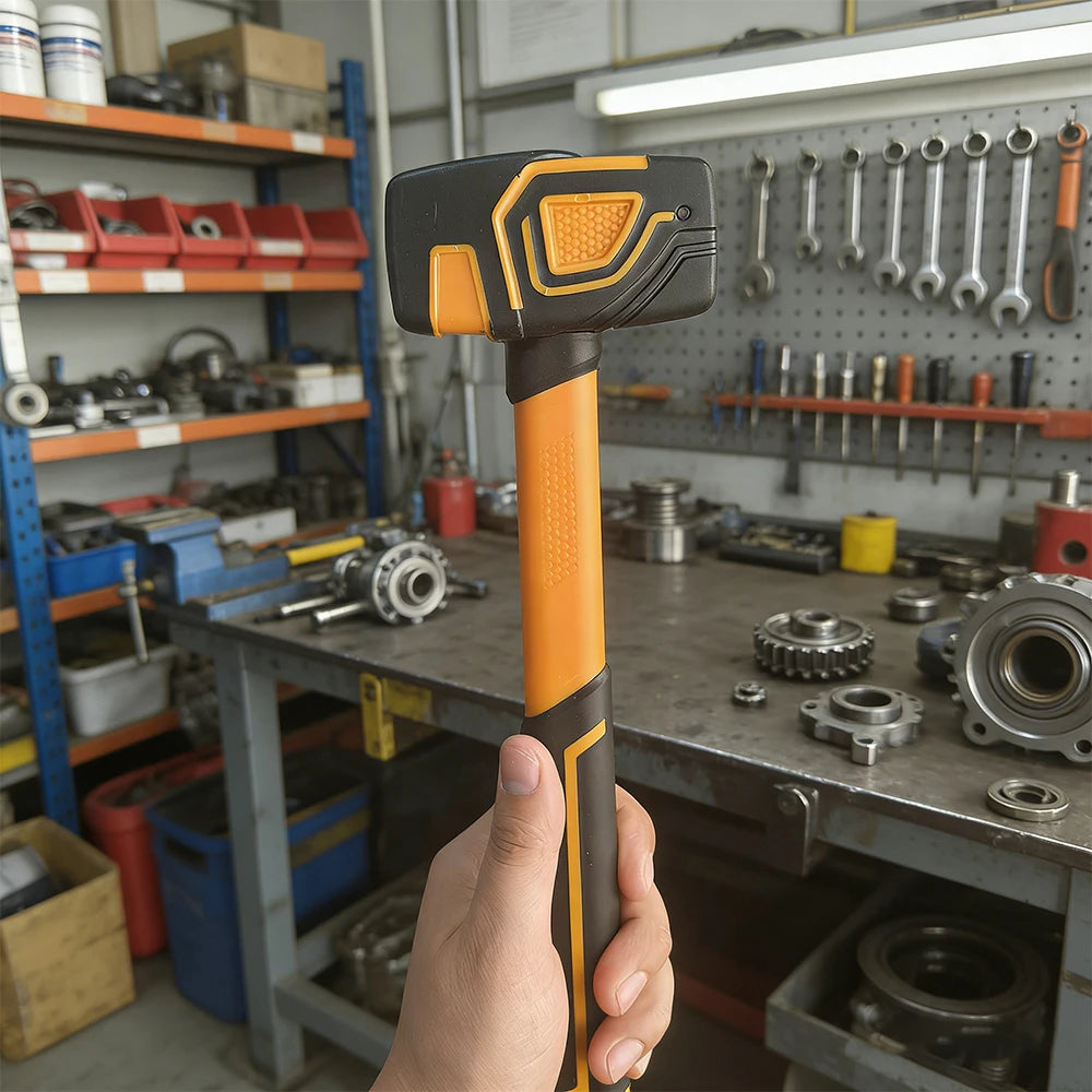 Multifunctional Rubber Hammer Tile Soft Rubber Percussion Hammer Square Hammer Construction Worker Professional Hand Tool