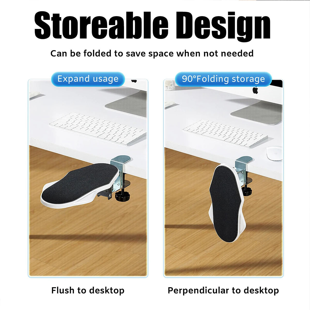 1 PC Computer Arm Support Bracket Suitable for Office Desk Adjusted To Rotate Wrist Support Bracket Extension Tray for Home U