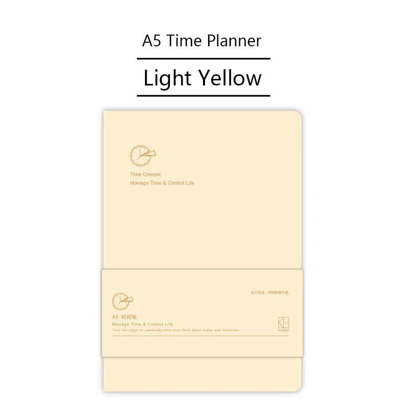 Kinbor Notebook Journal A5 Self-filling Budget Planner PU Material Agenda Planning Notebook 공책 Writing Office School Statione