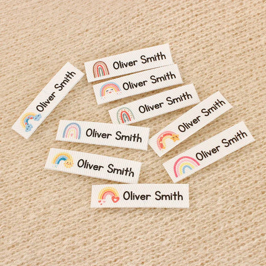 Custom Ironing Labels, Personalized Name, Clothing, Children's Names,School Labels,Brand Tags,Rainbow Label (TB5653)