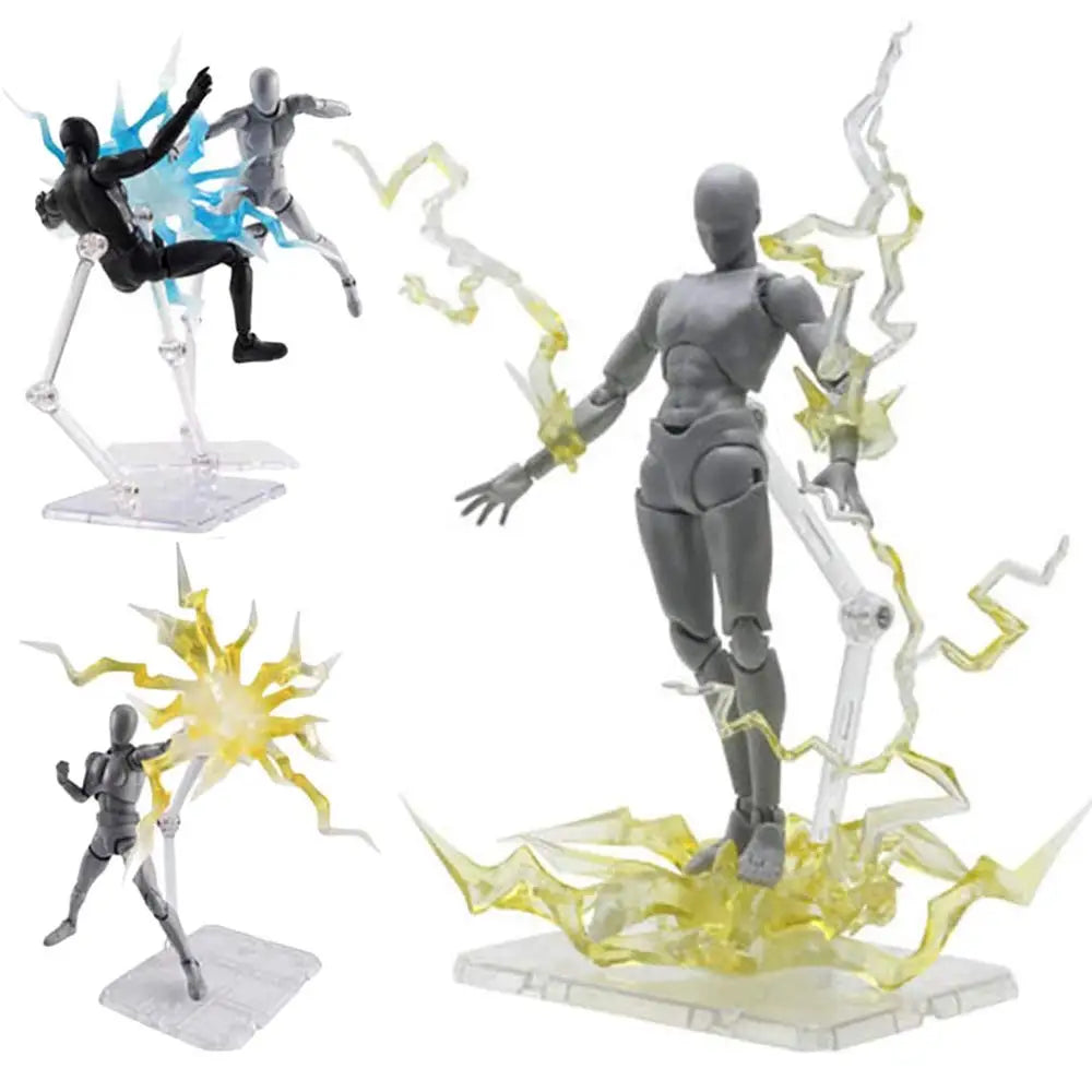 Clear Action Figure Stand,Assembly Action Figure Display Holder Base Doll Model Support Stand for HG RG SD SHF Gundam 1/144 T