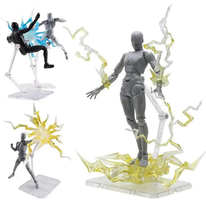 Clear Action Figure Stand,Assembly Action Figure Display Holder Base Doll Model Support Stand for HG RG SD SHF Gundam 1/144 T