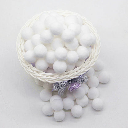 White Pompom 8mm 10mm 15mm 20mm 30mm 40mm Pom Poms Ponpon Crafts Supplies DIY for Kids Garment Sewing Home Wedding Decoration