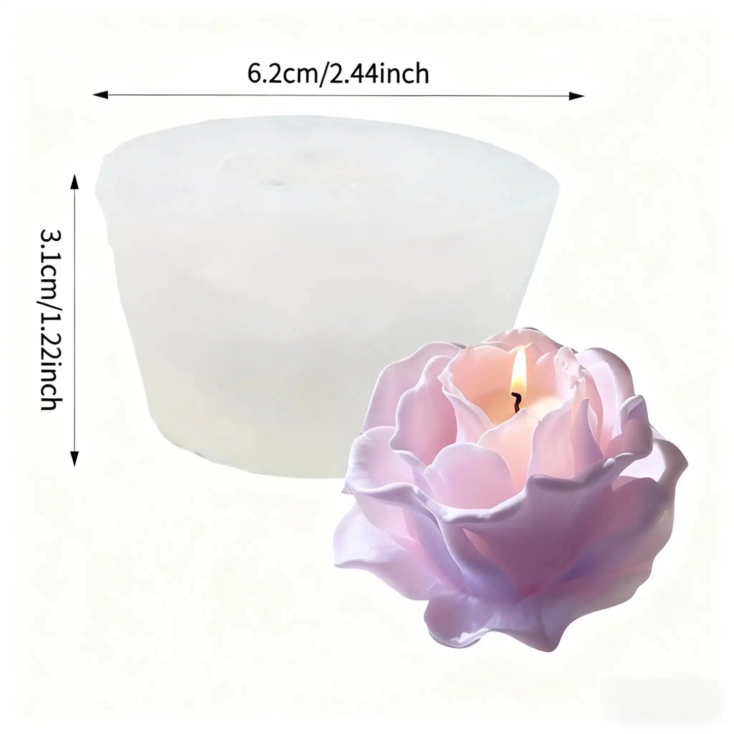 Lotus Flower Silicone Mold，For resin crafting - Suitable for candles、DIYCrafts、Valentine's Day、Mother's Day、Christmas Decorat