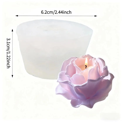 Lotus Flower Silicone Mold，For resin crafting - Suitable for candles、DIYCrafts、Valentine's Day、Mother's Day、Christmas Decorat