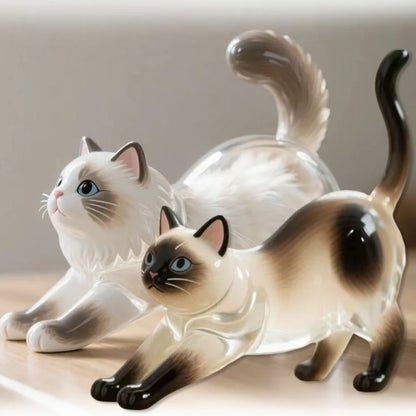 New Cat Hair Storage Keychain Bag Pendant Transparent Pet Fur Keepsake Capsule Souvenir Collection Gift Decoration Accessorie