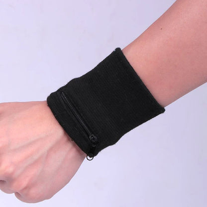 Sports Wristband with Zipper Pouch Running Sports Arm Band Bag For MP3 Key Card Storage Bag Basketball Sweatbands Wristband B