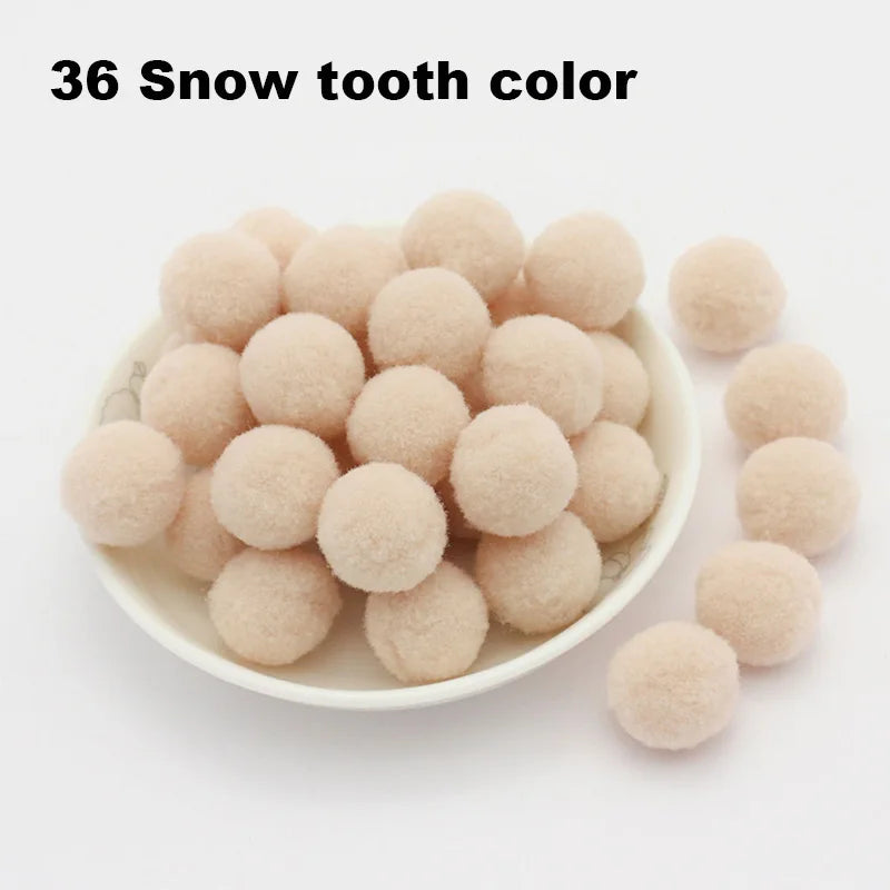 30-300Pcs Pom Poms Fluffy Soft Pompom Ball 8/10/15/20/25/30mm Handmade Sewing Craft DIY Kids Toy Christmas Weddinrg Decoratio
