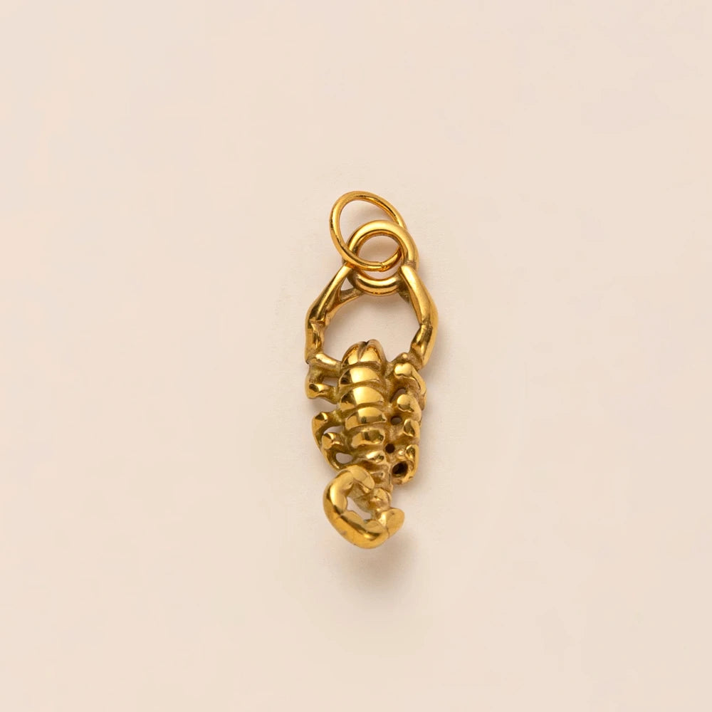 Animal Series Pendant Stainless Steel DIY Small Pendant Vacuum Plated 18K Gold Color Preserving Accessory in Furnace - scorpi