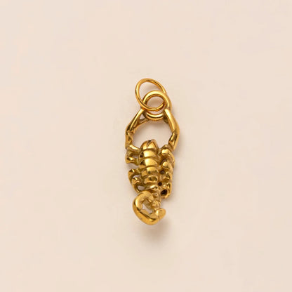 Animal Series Pendant Stainless Steel DIY Small Pendant Vacuum Plated 18K Gold Color Preserving Accessory in Furnace - scorpi