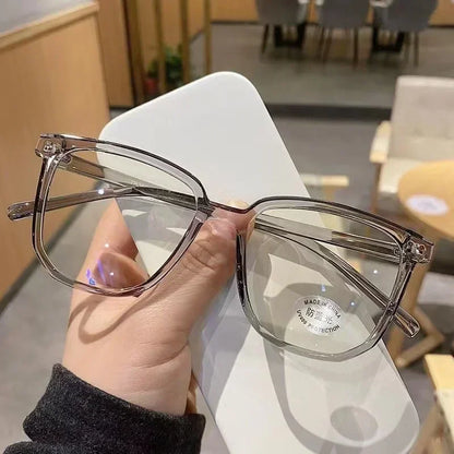 Vintage Transparent Computer Glasses Frame Women Men Anti Blue Light Square Eyewear Blocking Glasses Optical Spectacle Eyegla