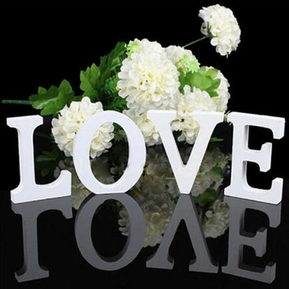 8CM White Wooden Letters Alphabet For Wedding Birthday Party Home Decor DIY Wall Door Decoration Personalised Name Design Let