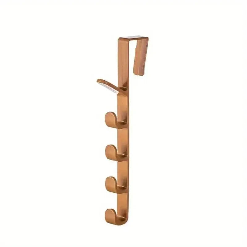 1pc Bedroom Door Hanger Clothes Hanging Rack Over The Door Plastic Home Storage Organization Hooks, Purse Holder For Bags Rai