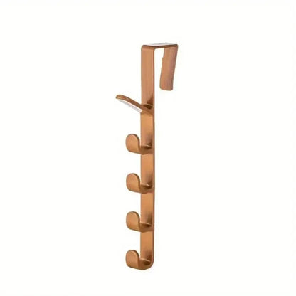 1pc Bedroom Door Hanger Clothes Hanging Rack Over The Door Plastic Home Storage Organization Hooks, Purse Holder For Bags Rai