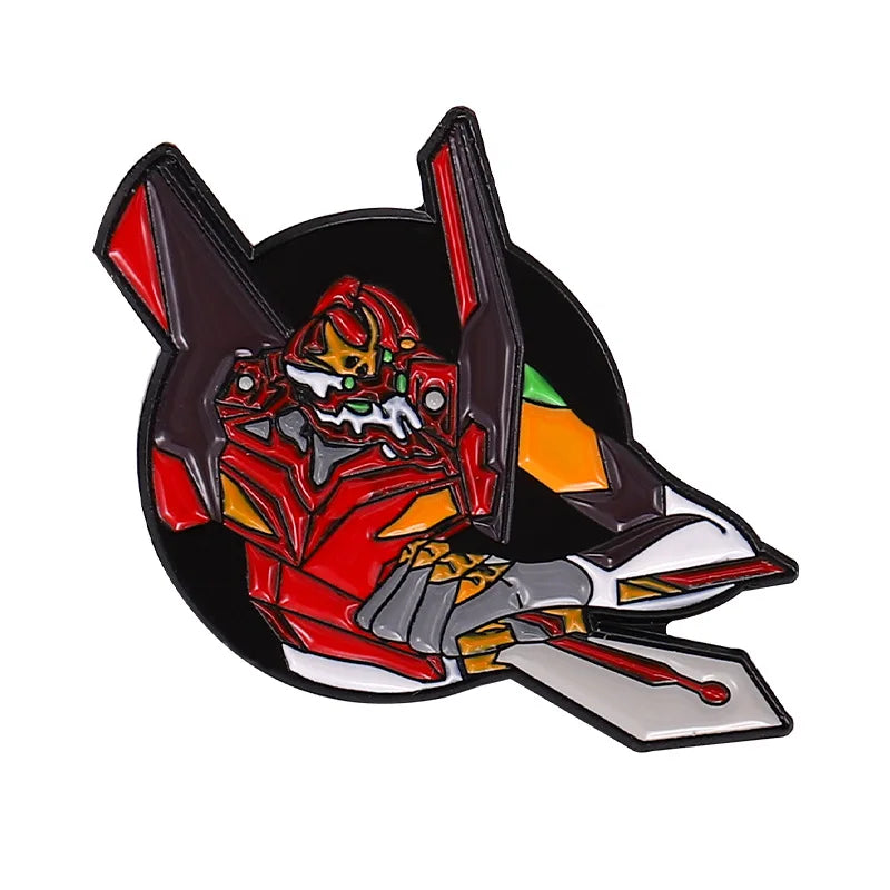 Neon Genesis Evangelion EVA 01 02 Enamel Pins Collect Nerv The Mecha Battle Logo Cartoon Brooch Backpack Collar Lapel Badges 
