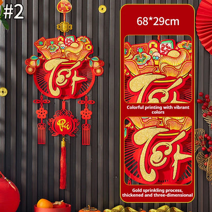 Vietnamese Spring Festival Decorations Paper Flowers Hanging Ornament 2026 New Year Home Decoraitons Room Wall Decor - S6