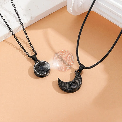 Luminous 100 Languages I Love You Necklace, Glow in the Dark Couple Pendant Necklace, Couple Gift for Boyfriend Girlfriend