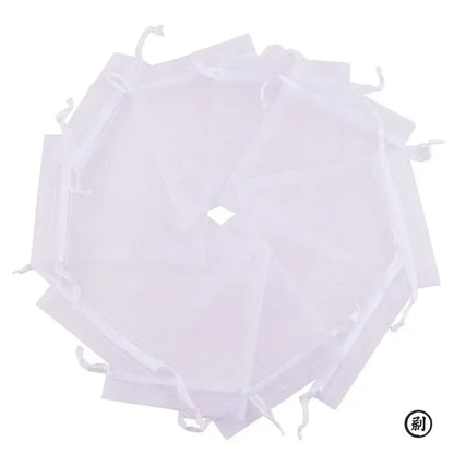 50PCS White Organza Bag Decorations 7 * 9cm or 9*12CM