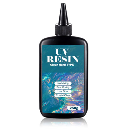 UV Resin Kit with Light Upgraded Hard Type Crystal Clear Ultraviolet Curing UV Resin for Craft DIY Jewelry Making Molds Casti