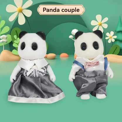 Forest Animal Family 1_12 Dollhouse Accessories Mini_yythk - Panda couple
