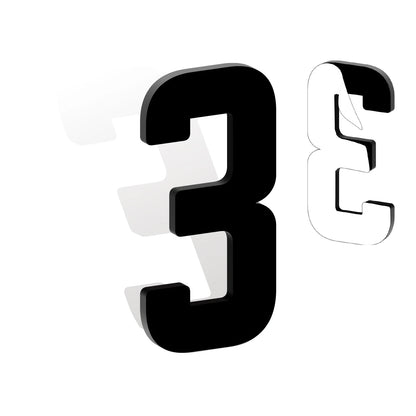 Self Adhesive House Numbers 3-12in 5mm Solid Acrylic Letters Modern Address Sign for Door Mailbox Office Hotel Apartment Deco