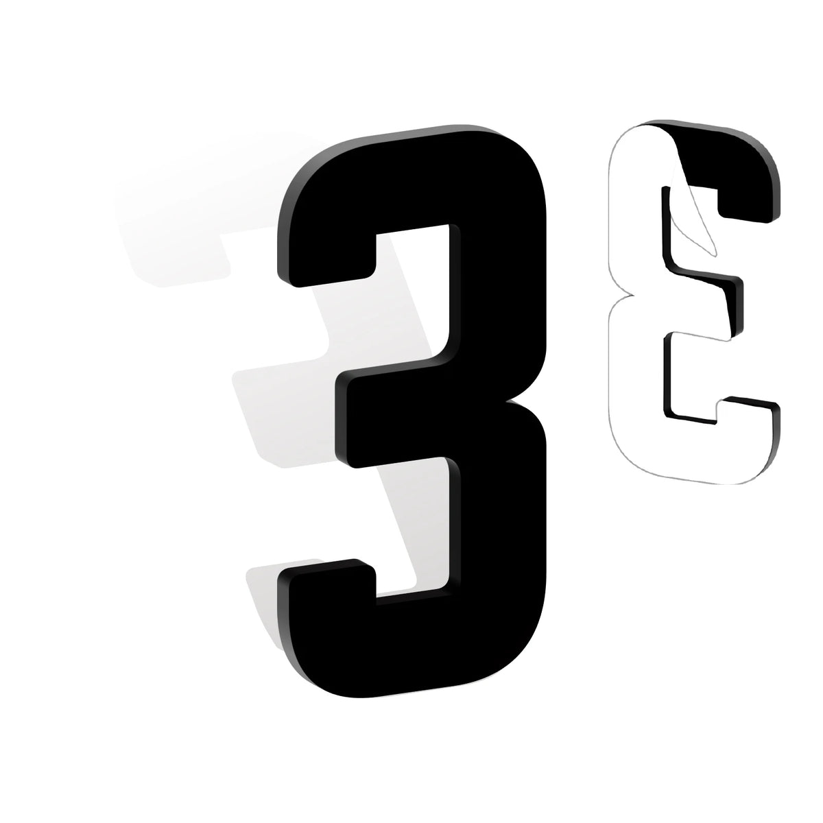 Self Adhesive House Numbers 3-12in 5mm Solid Acrylic Letters Modern Address Sign for Door Mailbox Office Hotel Apartment Deco