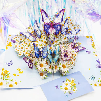 3D Pop Up Flower Greeting Cards Wedding Card Anniversary Thanksgiving Valentines Day Birthday Gift Thank You Card Handmade Ca