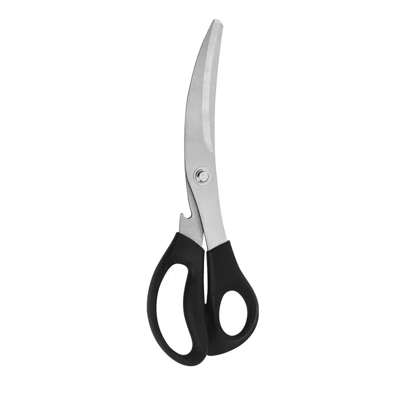 Stainless Steel Scissors Functional Vegetable Food Scissors Kitchen Gadgets Barbecue Kitchen Scissors - Black
