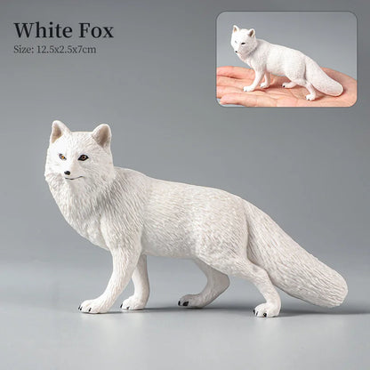 Montessori Wild Animals Model Toy Set - Lion Elephant Antelope Action Figures Miniature Zoo Figurines Educational Kids Gift -