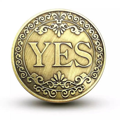 YES NO Decision Coins Magic Coin Collections Good Luck Vintage Antique Bronze Wish Lucky Coin US Coins Commemorative Gold Coi