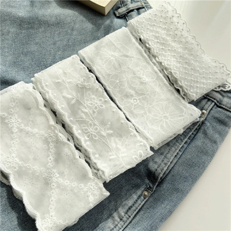 Sweet Lace Elastic Bow Tie Bohemian Waist Chain Belt for Women Fashion Sweater Chain Waist Seal Body Decor Accessories