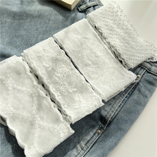 Sweet Lace Elastic Bow Tie Bohemian Waist Chain Belt for Women Fashion Sweater Chain Waist Seal Body Decor Accessories