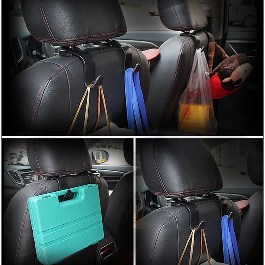 1/4Pcs Car Headrest Hooks Hanger for Bags Seat Back Organizer Holder Clips Auto Fastener Hooks Car Storage Interior Accessori