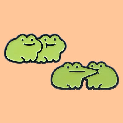 Cute Frogs Enamel Pin Cartoon Animals Pin Badge on Backpack Women's Brooch Lapel Pins Costume Accessories Fashion Jewelry Gif