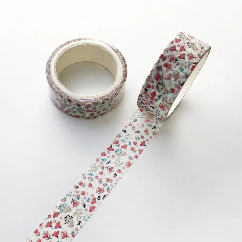 15mm x 5m Washi Tape Japanese Stationery Kawaii Pink Masking Tape Cute Scrapbooking Girl Gift Decoration School Office Suppli