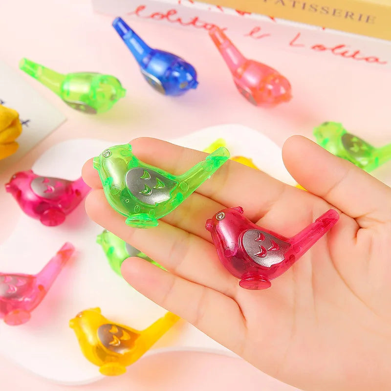 30Pcs Colorful Mini Bird Plastic Water Whistles Noise Maker Toys for Birthday Party Favors School Gift Pinata Fillers