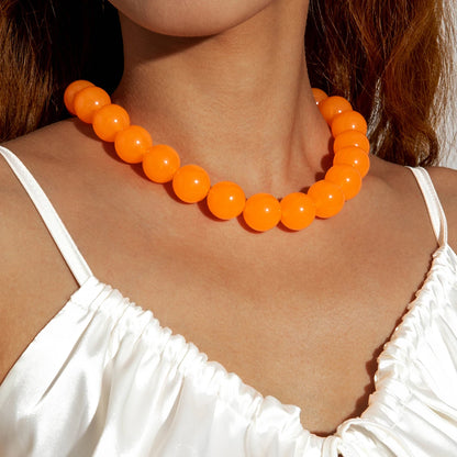 Docona Bohemia Bead Round Colourfulne Neckalce for Women Fashion Banquet Adjustable Geometric Holiday Jewelry Party Gifts - 2