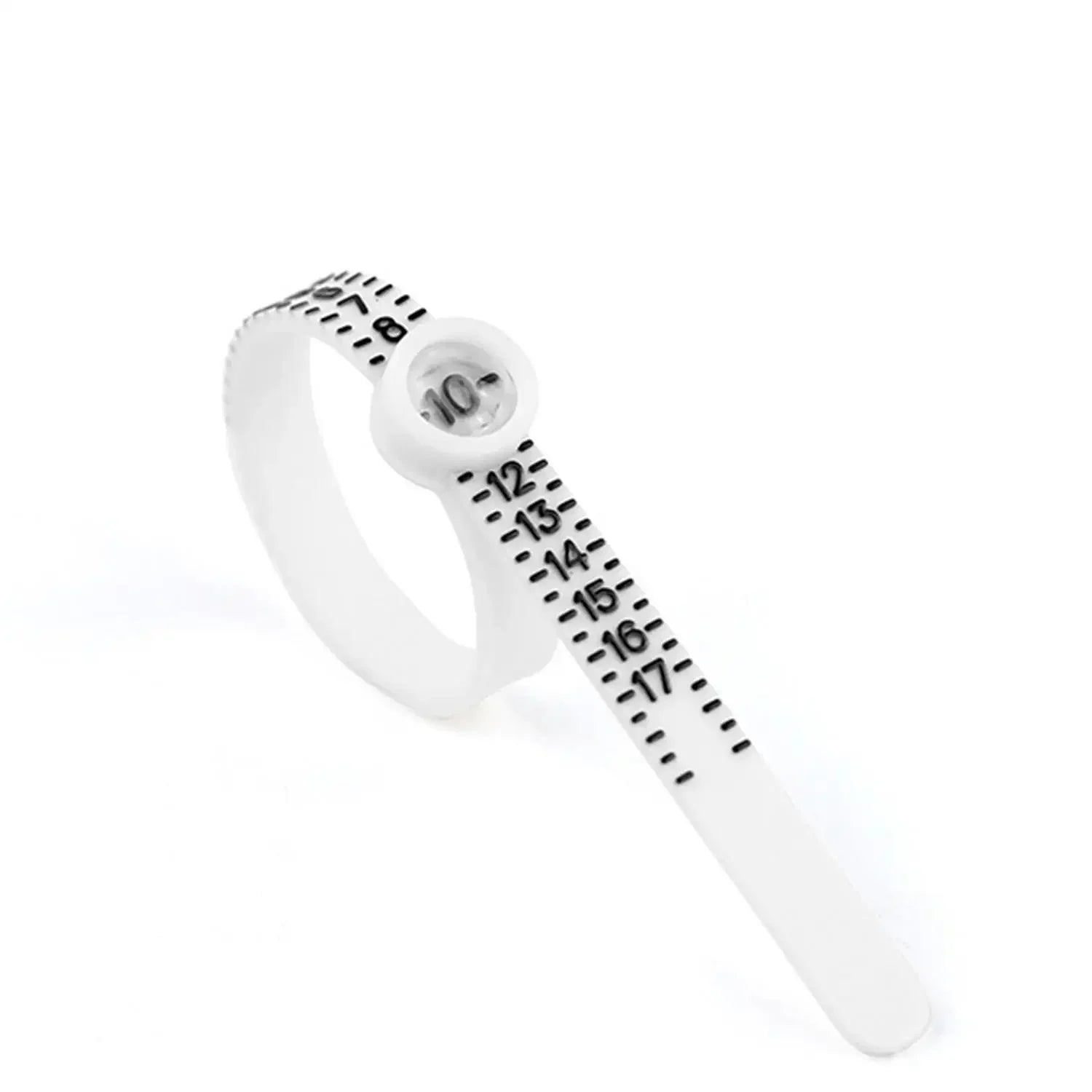 Ring Sizer with Magnifier - US/UK/EU/HK Jewelry Measuring Ruler for Finger Size Ring Size Measuring Tool - US Size White