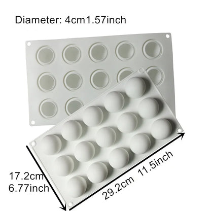 Silicone Chocolate Mold Silicon Ball Cake Moulds 3D Half Sphere Candy Truffle Baking Tray 1piece - 4cm ball
