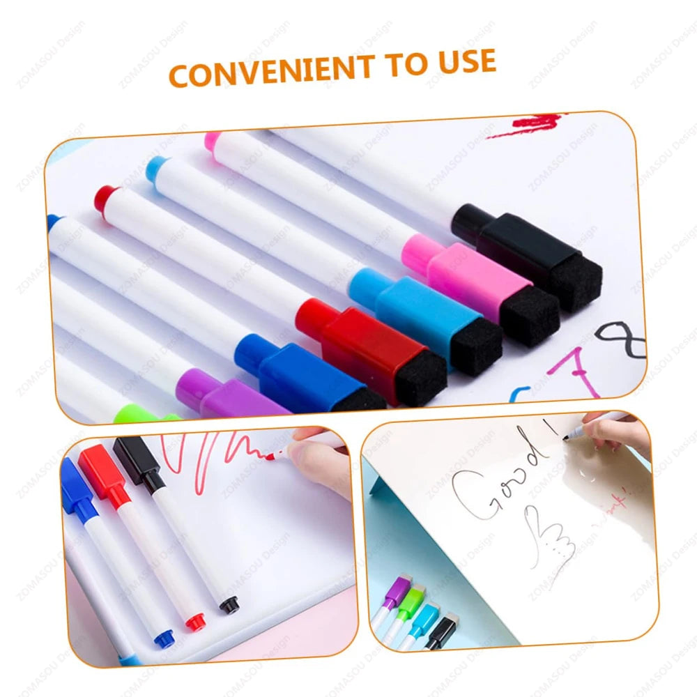 48-1Pcs Magnetic Erasable Whiteboard Pen Color Options Numbering Stationery Office Teaching Supplies for Student Blackboard N
