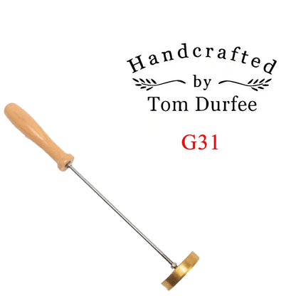 Custom Branding Iron Stamp DIY LOGO Heating Brass Embosser Seals with Handle for Wood Leather Cake Hamburger Wedding Party Cr