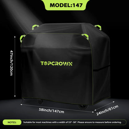 BBQ Cover, Waterproof Oxford Fabric with Reflective Strips, Anti-UV, Windproof & Rip-Proof, for Weber, Brinkmann, Char Broil